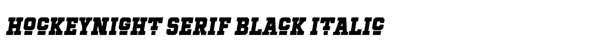 Hockeynight Serif Black Italic image